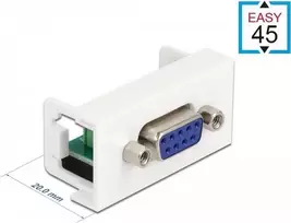 Delock Easy 45 modulinis adapteris 9 kontaktų D-Sub moteriškas baltas RAL 9003 81348