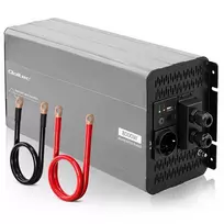 Qoltec grynosios sinusoidės inverteris 12V į 230V 4000W/8000W su USB ir LCD, suderinamas su LiFePO4/GEL/AGM