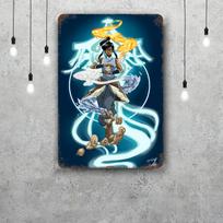 The Legend Of Korra Vintage Metal Tin Signs Posters Decor Retro Metal Plaque Wall Art Decor for Garage Bar 20x30cm（7.8x11.8inch） brown