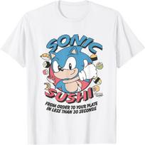 Sonicas Hedgehogas Sonic Sushi Mažiau nei 30 Sekundžių Vintažiniai Marškinėliai 5XL įvairiaspalvis