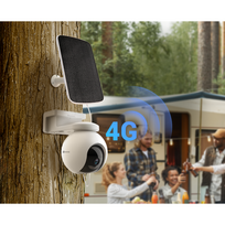 4K raiškos, 4G ir WiFi valdoma, lauko vaizdo stebėjimo kamera EZVIZ CS-EB8SP, su saulės elementu ir 128GB atminties kortele