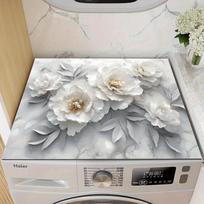 1Pcs Rubber Drying Mat With White Floral Print For Coffee Shop Restaurant Kitchen Carpet Tableware Durable Diatom Mud Table Mat Pet Mat Coffeeware 30*40cm gray