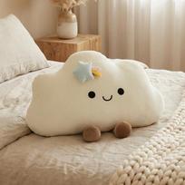 55cm Creative Cloud Shaped Pillow with Sun Moon Star Cute Cloud Cushion Home Bedroom Decor Perfect Gift for Kids Adults mėlyna