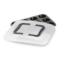 GUARDINI Bake Away pyragų forma 12 vnt. su nešiojimo dangčiu 27 x 35 x 3 cm