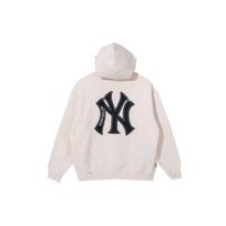 New Era X MLB Collaboration New York Yankees Letter Logo Pullover Hoodie Unisex sweatshirt Oatmeal 13781158 M gray