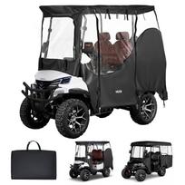VEVOR Golf Cart Cover, Visible Full-Enclosure 2&2+2 Passenger Golf Cart, 600D Waterproof Oxford Fabric Club Car Cover Fits Most Carts Club Car