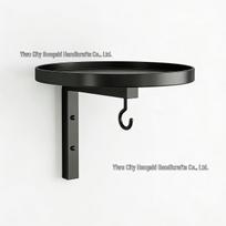 Wall-Mounted Metal Bird Bath Feeder with Hook - Outdoor Garden Decoration black