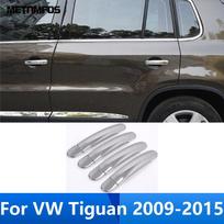 Skirta Volkswagen VW Tiguan 2009-2013 2014 2015 chromo šoninių durų rankenos gaubtelio dangtelio apdaila apsauga lipdukas priedai automobiliui white