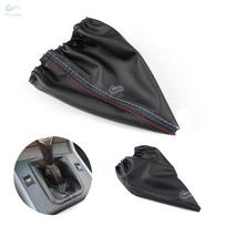 For BMW 3 Series E36 E46 E30 E34 M3 Z3 2PCS Car Accessories Inner Gear Shift Collars Manual Handbrake Gaiter Boot Leather black