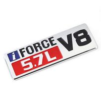 3D metalo logotipo automobilio lipduko emblemos ženklelio lipdukas, skirtas Toyota Tundra IFORCE 5.7L V8 TRD Prado Corolla highlander venza hiace stiliaus IFORCE 5.7L V8 3 black