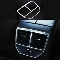 Car Interior Armrest Rear Air Conditioner Vent Outlet Frame Decoration Cover Trim For Peugeot 3008 GT 2016 2017 4008 5008 sidabras
