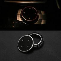 iDrive Automobilio Multimedijos Mygtuko Dangtelis Apdailos Rankenėlės Lipdukas BMW F10 F20 F30 3 5 Serijai NBT Valdikliui Pusiau Skaidrus Mygtukas black