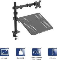Akyga Uchwyt biurkowy do monitora i laptopa Akyga AK-MB-04 regulowane ramię 10kg VESA 75x75mm / 100x100mm 15-32"
