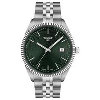 TISSOT Halo Kolekcija Kvarcinis Mechanizmas 100m Vandens Atsparumas Unisex Laikrodis 40mm Žalias Ciferblatas Nerūdijančio Plieno Korpusas T156.410.11.091.00 Green Dial gray