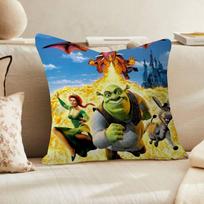 Cartoon Shrek Cushion Cover Inches Farmhouse Decor Home Throw Pillow Covers for Couch Decorations 30x30 cm blue