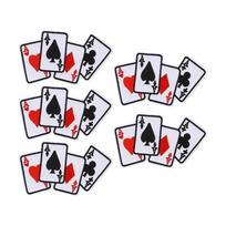 5pcs Card Suit Pattern Poker Ace Clothes Patch Fabric Sticker Sew On Applique Embroidered Applique Sewing Repair Patches skaidri