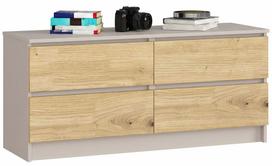 Komoda Akord K120 4SZ CLP PK, kašmyro sp./artisan oak sp., 55 cm x 120 cm x 40 cm