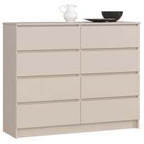 Komoda Akord K120 8SZ CLP PK, kašmyro sp., 99 cm x 120 cm x 40 cm