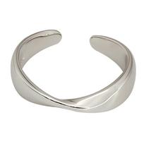 Mobius Twist Women's Open Ring: Chic, Simple, Trendy Index Finger Accessory. Adjustable Open Ring white