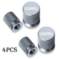 Mini Cooper Compatible Wheel Tire Air Caps - Set of 4 (R56, R50, R53, F56, F55, R60) white