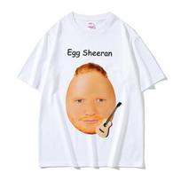 Ed Sheeran Egg Graphic Guitar Print T-shirt XXL white