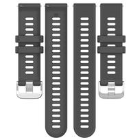 Soft Silicone Replacement Strap for Garmin Forerunner 158 -  20mm  (2-pack) tamsiai pilka spalva