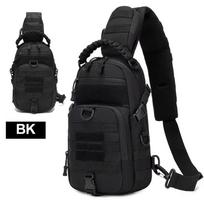 Men's Camping Chest Bag Sports Shoulder Outdoor Fanny Pack Hiking Climbing Cycling Fishing MOLLE System Sling Bags black