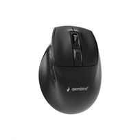 Pelė Gembird MUSW3-9B-01 ergonomiška belaidė ir laidinė optinė 2.4 GHz Bluetooth 5.1 USB 2400 dpi juoda