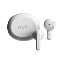 Ausinės Sudio A3 belaidės Bluetooth ANC su mikrofonu baltos