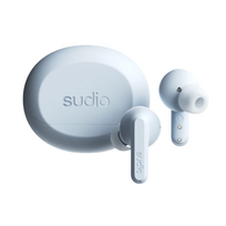 Ausinės Sudio A3 Pro belaidės Bluetooth ANC su mikrofonu šviesiai mėlynos