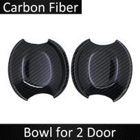 Juodas anglies pluošto durų rankenos dangtelis, skirtas Opel Tigra B 2004~2009 Vauxhall Holden TwinTop automobilių priedai Lipdukai apdailos komplektas Bowl 2 Door black