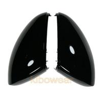 Side Wing Mirror Caps Cover for VW Tiguan MK1 I 1 for Skoda Yeti Sharan 2009 2010 2011 2012 2013 2014 2015 Replace Black no blind spot hole black