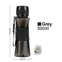 Water Bottle Protein Shaker Creative 6 Colors Sports Camp Tour Gym My Drink Bottle 350/500ml Portable Plastic Drinkware BPA 350ml žalsvai mėlyna
