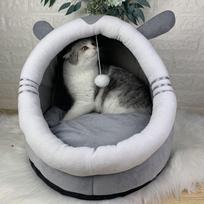 Andy Semi-closed dog kennel Warm and cold resistant in winter Removable and washable cat kennel S black