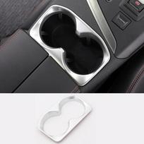 Car Inner Front Water Cup Holder Covers Trim Gear Box Transfer Case Auto Cup Frame for Peugeot 3008 GT 5008 2 2nd 2017 2018 ABS black