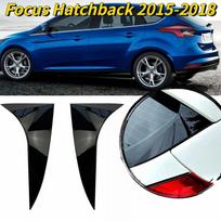 Car Rear Window Side Spoiler For Ford Focus Hatchback 2015-2018 ABS Gloss Black Rear Side Spoiler Canard Splitter Exterior Parts black
