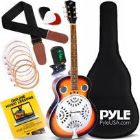 Elektroakustinė gitara Pyle PGA500BR su priedų rinkiniu