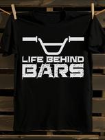 Life Behind Bars BMX Racing Graphic Tshirt XL white