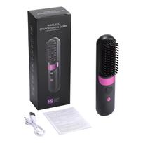 Wireless Electric Hot Comb Straight Hair Straightener Comb Straightening Brush Negative Ion Anti-Scalding Styling Tool juoda