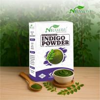 NIRAMAYU Indigo Powder for Black Hair | Natural Plant Based Hair Colour Powder | Chemical Free Grey Hair Coverage Herbal Hair Care for Men and Wom white