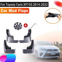 4x purvasaugiai Toyota Yaris 2022 Priedai Hečbekas XP150 2014~ Automatinis priekinis galinis dangtelis purvo sparnai automobiliui gray