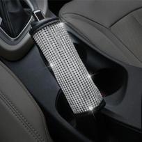 Blizgūs kalnų krištolo automobilio vairo užvalkalai PU odos vairo užvalkalai Automobilių priedų dėklas Automobilis Handbrake Cover black