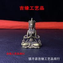 Tibetan Style Copper Buddha Statue Nepal Small Buddha Statue Padmasambhava Manjushri Green Tara Vajrasattva Vintage Home Decor gray