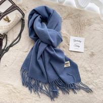 Žieminis moteriškas skara Moteriškas prabangus prekės ženklo kaklaskarės Lady Tassel Bandana Moteriška solidi skara beige
