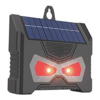 Solar Powered Ultrasonic Animal Repeller with LED Flashing Light Waterproof for Squirrels Raccoon Rabbit Fox Garden Yard Farm China Mainland gray