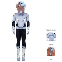 Teen Titans Go Cyborg Kids Cosplay Jumpsuit With Polyester Fabric For Halloween Party Child 130 gray