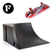 Children Finger Skateboards Skate Toy Skate Park Ramp Set Tech Practice Deck Funny Interior Extreme Sport Fingers Training Toys gray