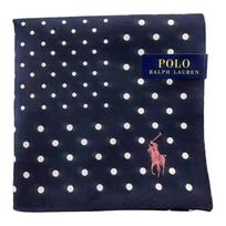 Polo Ralph Lauren taškuotas šilkinis šalikas, tokio pat stiliaus vyrams ir moterims, tamsiai mėlynas xfj 074 mėlyna