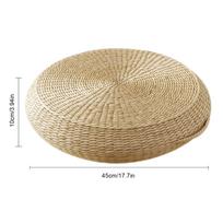 45/50/60cm Tatami kilimėlis Pintas šiaudinis pagalvėlė Apvalus jogos ratas Aukštos kokybės natūralus nendrių kilimėlis Grindų pagalvėlės Kėdės pagalvėlė 60cm smėlis