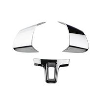 Fit for Volkswagen VW Tiguan 2010 - 2015 Touran Passat 2011 - 2015 ABS Chrome Steering Wheel shiny cover Car Interior Stickers sidabras